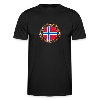 Norway - Men's Functional T-Shirt - black - Front - AI Model Male 178 dark (178cm)
