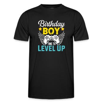 Geburtstagskind Zeit, um Videospiel Geburtstag zu verbessern - Männer Funktions-T-Shirt - Schwarz - Vorne - AI Model Male 178 dark (178cm)