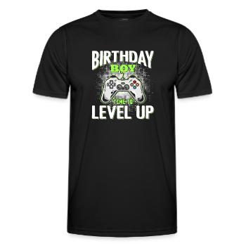 Geburtstagskind Zeit, um Videospiel Geburtstag zu verbessern - Männer Funktions-T-Shirt - Schwarz - Vorne - AI Model Male 178 dark (178cm)