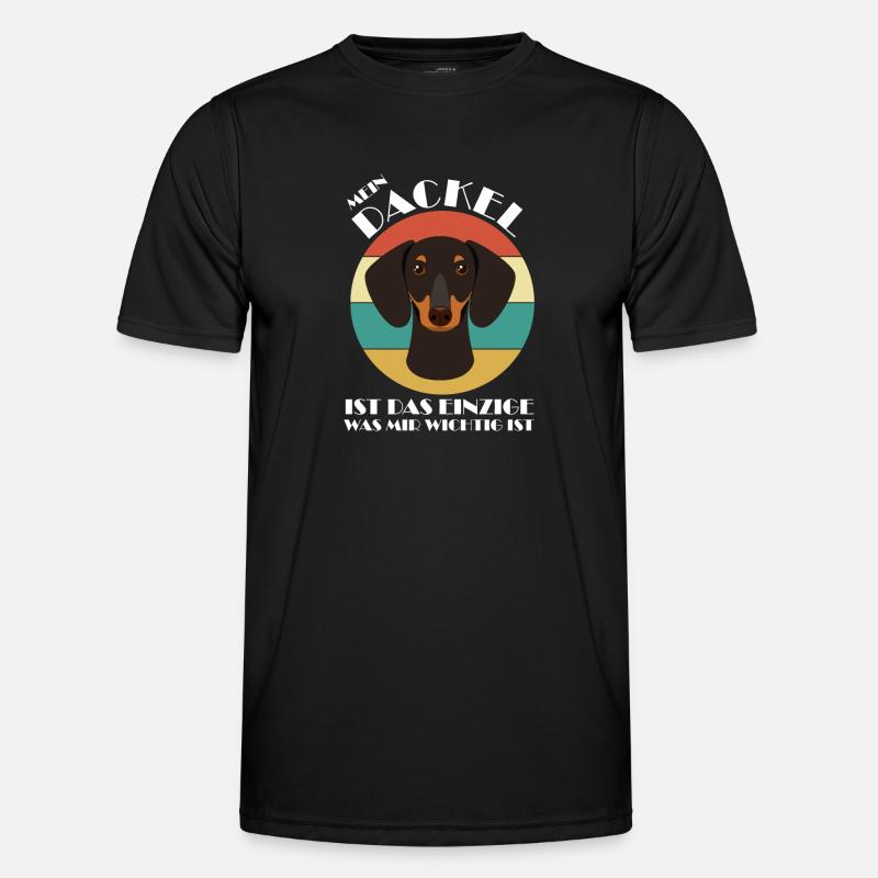 Dackel Hund Dackel Hund Geschenk - Männer Funktions-T-Shirt - Schwarz