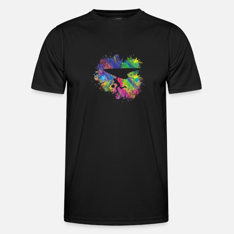 Sommer Gleitschirm - Männer Funktions-T-Shirt - Schwarz