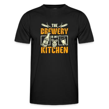 The brewery is my kitchen - Männer Funktions-T-Shirt - Schwarz - Vorne - AI Model Male 178 dark (178cm)