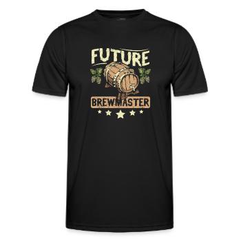 Future Brewmaster - Männer Funktions-T-Shirt - Schwarz - Vorne - AI Model Male 178 dark (178cm)