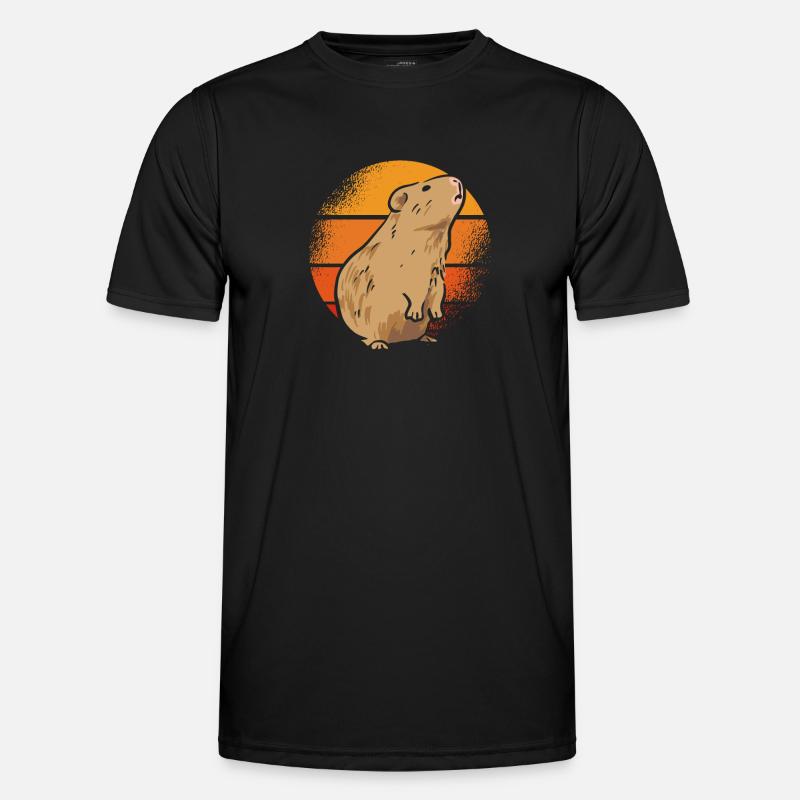 Mignon Cochon d’Inde Retro Sun T-shirt sport Homme
