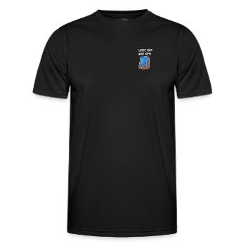 Wennt löppt dann löppt Bas-allemand frison - T-shirt sport Homme - noir - Devant - AI Model Male 178 dark (178cm)
