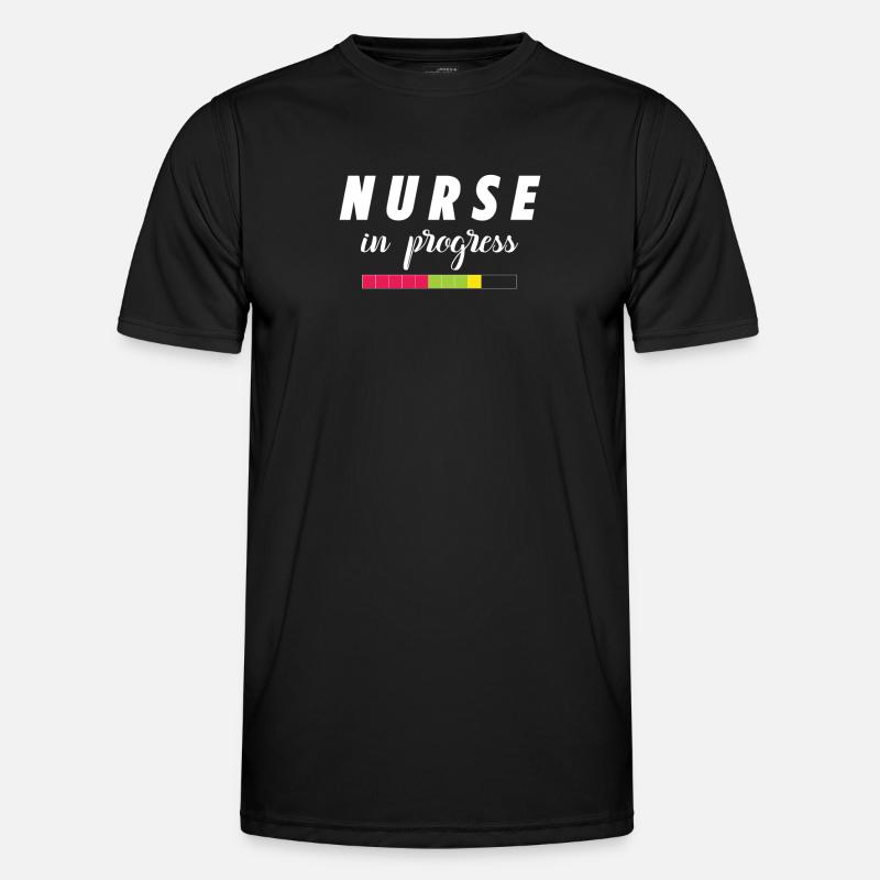 Krankenschwester in Arbeit - Männer Funktions-T-Shirt - Schwarz