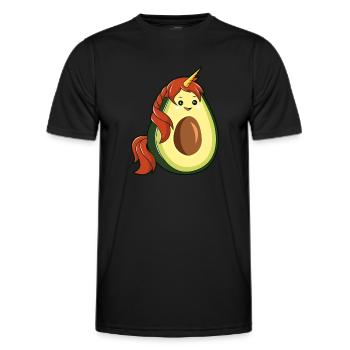 Unicorn Avocado - Men's Functional T-Shirt - black - Front - AI Model Male 178 dark (178cm)