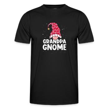 Gnom Opa - Männer Funktions-T-Shirt - Schwarz - Vorne - AI Model Male 178 dark (178cm)