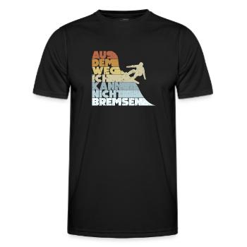 Aus Dem Weg Ich Kann Nicht Bremsen Ski Alpin - Männer Funktions-T-Shirt - Schwarz - Vorne - AI Model Male 178 dark (178cm)
