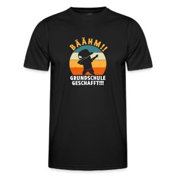 Grundschule geschafft Absolvent Abgänger - Männer Funktions-T-Shirt - Schwarz - Vorne - AI Model Male 178 dark (178cm)