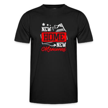 New home new memories - Männer Funktions-T-Shirt - Schwarz - Vorne - AI Model Male 178 dark (178cm)