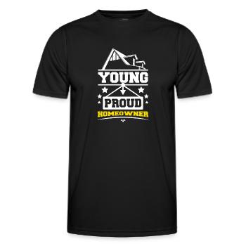 Young proud homeowner - Männer Funktions-T-Shirt - Schwarz - Vorne - AI Model Male 178 dark (178cm)