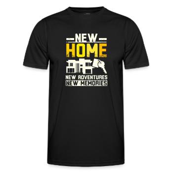New home new adventure ne memories - Männer Funktions-T-Shirt - Schwarz - Vorne - AI Model Male 178 dark (178cm)