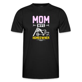 Mom wife homeowner - Männer Funktions-T-Shirt - Schwarz - Vorne - AI Model Male 178 dark (178cm)