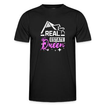 Real Estate Queen - Männer Funktions-T-Shirt - Schwarz - Vorne - AI Model Male 178 dark (178cm)