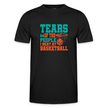 Les larmes des gens que j’ai battus au basketball - T-shirt sport Homme - noir - Devant - AI Model Male 178 dark (178cm)