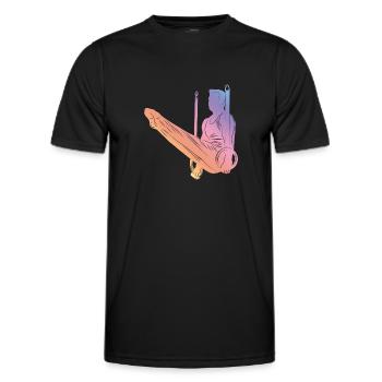 Gymnastics Silhouette - Männer Funktions-T-Shirt - Schwarz - Vorne - AI Model Male 178 dark (178cm)