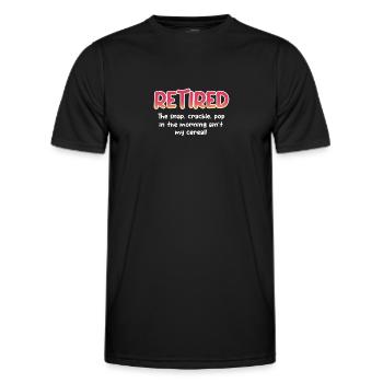 Retirement Pension Pensioner Pensioner Pension Gift - Men's Functional T-Shirt - black - Front - AI Model Male 178 dark (178cm)