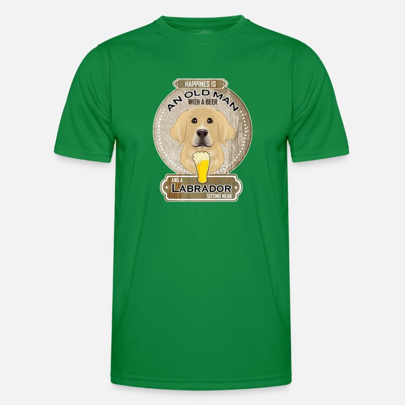Labrador Dad Beer Lover Männer Funktions-T-Shirt
