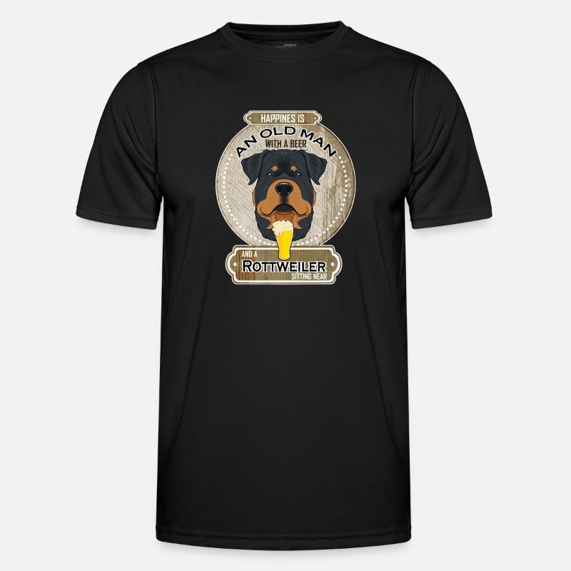Rottweiler Dad Beer Lover - Men's Functional T-Shirt - black
