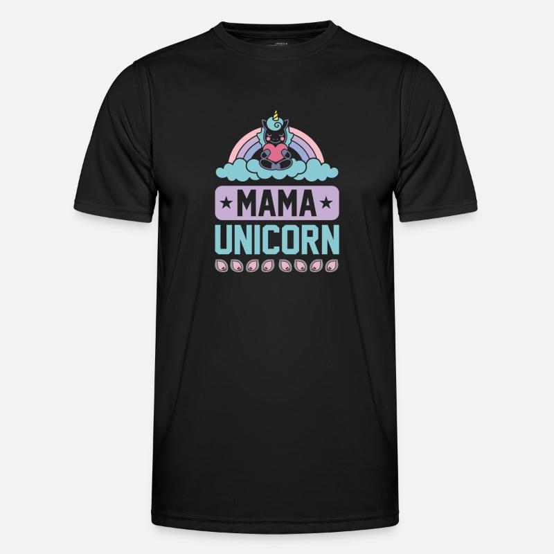 Mama Einhorn Licorne T-shirt sport Homme