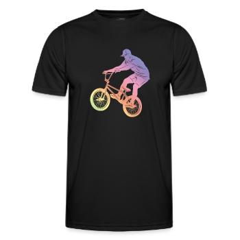 Motocross Silhouette - Männer Funktions-T-Shirt - Schwarz - Vorne - AI Model Male 178 dark (178cm)