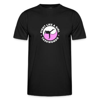 Taekwondo Girl Tae Kwon Do Martial Arts Gift - Men's Functional T-Shirt - black - Front - AI Model Male 178 dark (178cm)