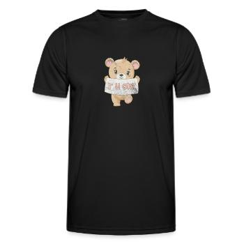 Nounours - T-shirt sport Homme - noir - Devant - AI Model Male 178 dark (178cm)