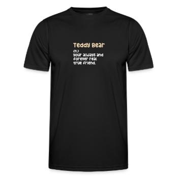 Teddybär Bär Teddy Stofftier Kinder Geschenk - Männer Funktions-T-Shirt - Schwarz - Vorne - AI Model Male 178 dark (178cm)
