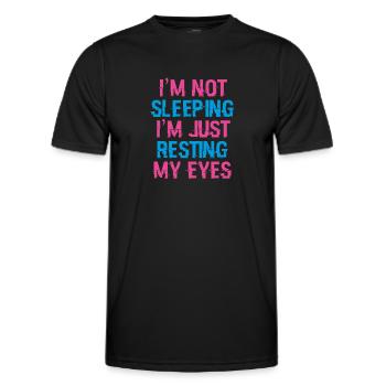 Ich Schlafe Nicht - Männer Funktions-T-Shirt - Schwarz - Vorne - AI Model Male 178 dark (178cm)