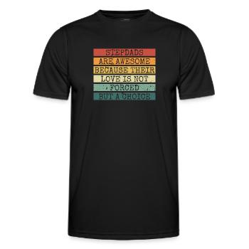 Papa werden 2022 - Männer Funktions-T-Shirt - Schwarz - Vorne - AI Model Male 178 dark (178cm)