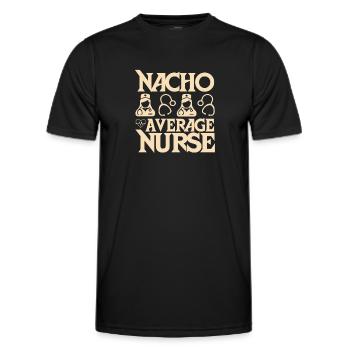 Nacho Average Nurse - Men's Functional T-Shirt - black - Front - AI Model Male 178 dark (178cm)