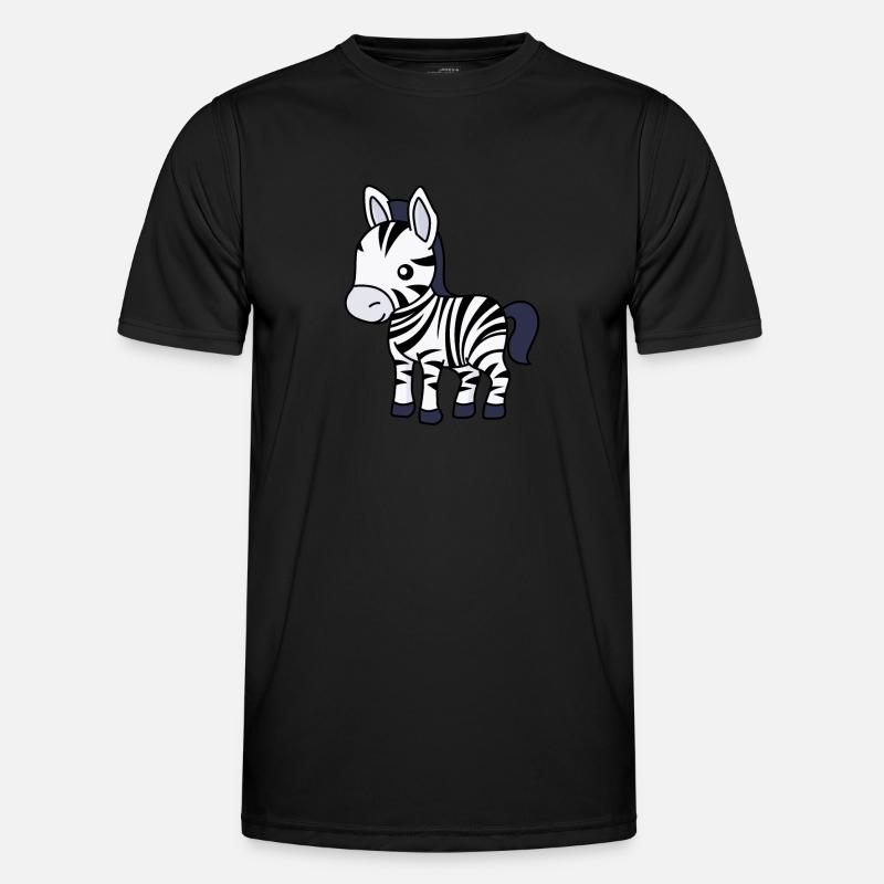 Zebra Comic Tier - Männer Funktions-T-Shirt - Schwarz