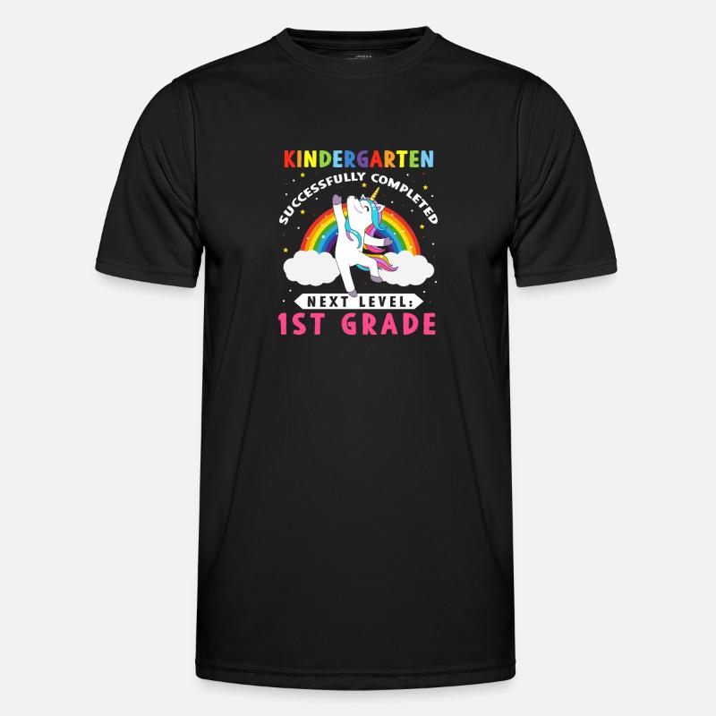 Kindergarten Successfully Completed Einhorn - Männer Funktions-T-Shirt - Schwarz
