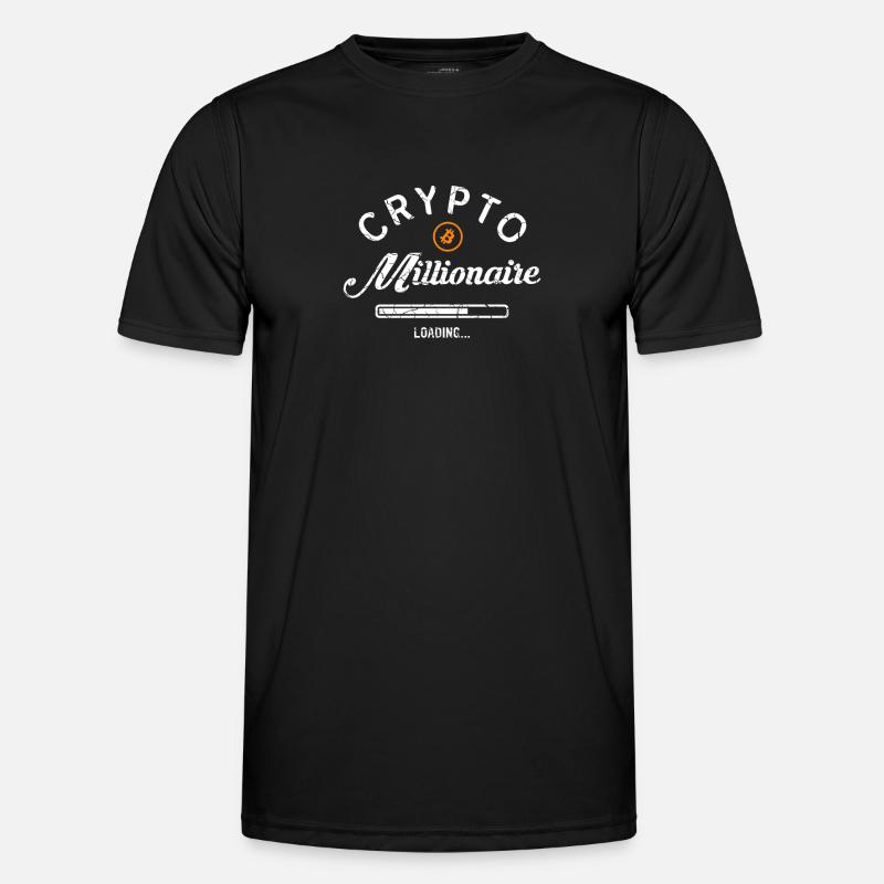 Crypto Millionaire Loading - Men's Functional T-Shirt - black