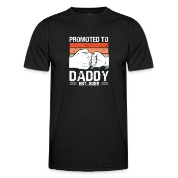 Promoted to Papa 2022 Retro - Men's Functional T-Shirt - black - Front - AI Model Male 178 dark (178cm)