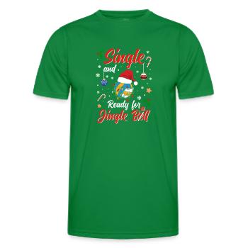Volleyball Costume Single and ready for Jingle - Männer Funktions-T-Shirt - Kelly Green - Vorne - AI Model Male 178 dark (178cm)