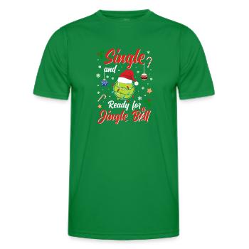 Fun Beachball Costume Single and ready for Jingle - Männer Funktions-T-Shirt - Kelly Green - Vorne - AI Model Male 178 dark (178cm)