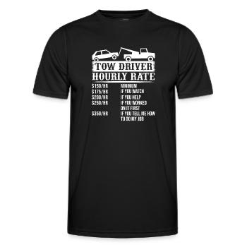 Tow Driver Trucker Hourly Rate Tow Truck Driver - Männer Funktions-T-Shirt - Schwarz - Vorne - AI Model Male 178 dark (178cm)