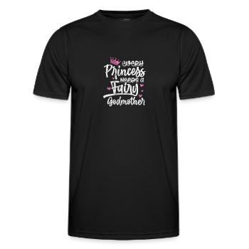 Marraine Tante Marraine Baptême Nièce Neveu Cadeau - T-shirt sport Homme - noir - Devant - AI Model Male 178 dark (178cm)