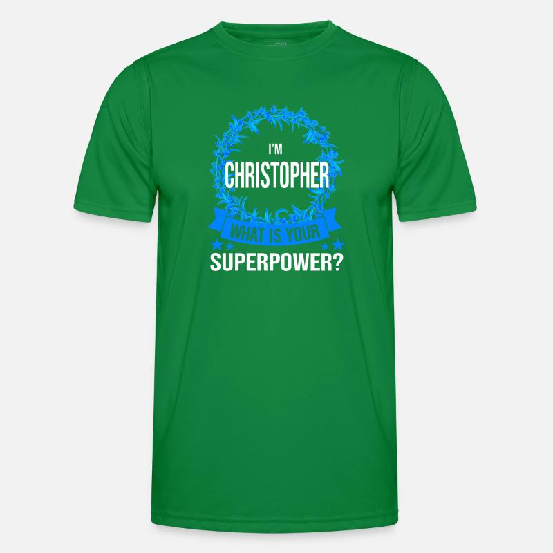 Vorname Christopher Name Christopher Geschenk Männer Funktions-T-Shirt