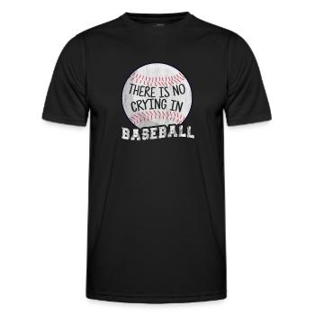 Il n’y a pas de pleurs au baseball - T-shirt sport Homme - noir - Devant - AI Model Male 178 dark (178cm)