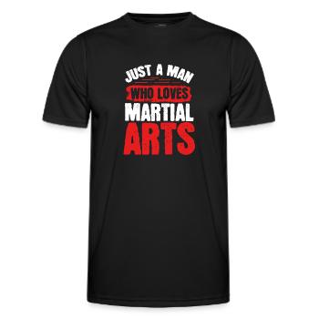 Nur Ein Mann, Der Kampfsport Liebt - Männer Funktions-T-Shirt - Schwarz - Vorne - AI Model Male 178 dark (178cm)
