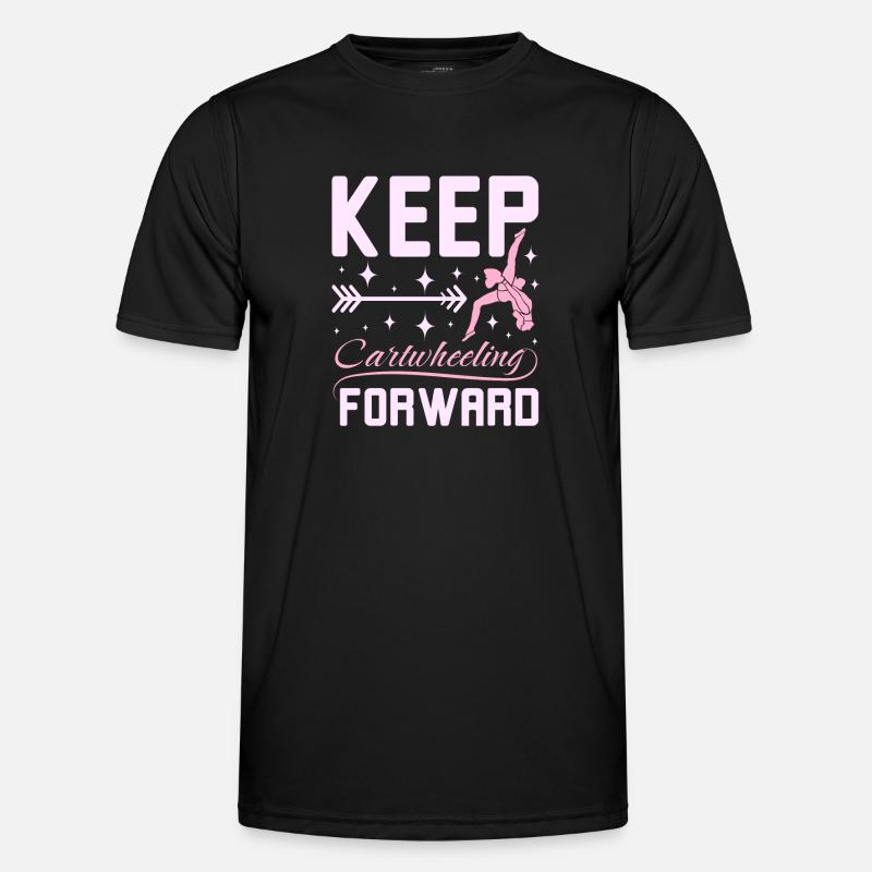 Keep catwheelig forward - Men's Functional T-Shirt - black