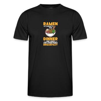 Ramen - Men's Functional T-Shirt - black - Front - AI Model Male 178 dark (178cm)