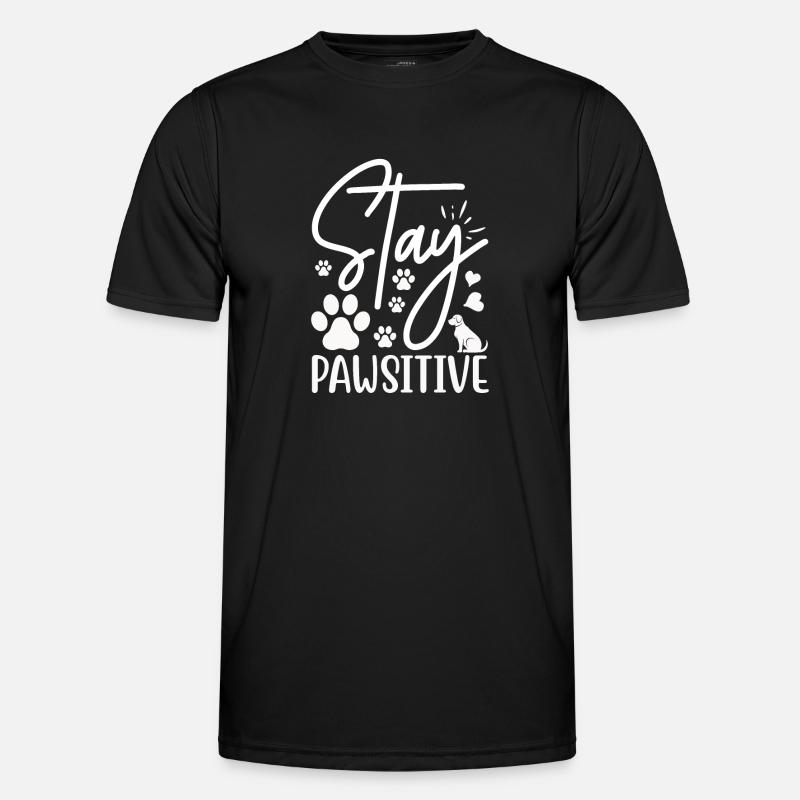 Stay pawsitive - Men's Functional T-Shirt - black