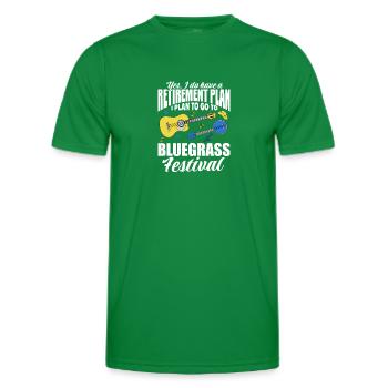 Retraite Bluegrass Festival Pension Cadeau - T-shirt sport Homme - vert - Devant - AI Model Male 178 dark (178cm)