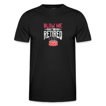 Retirement - Men's Functional T-Shirt - black - Front - AI Model Male 178 dark (178cm)