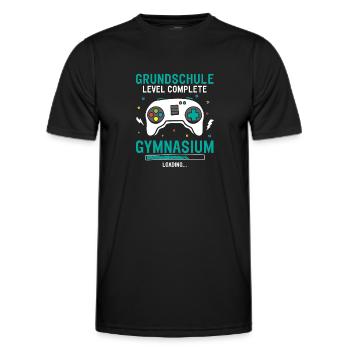 Niveau de l’école primaire Remplissage complet du gymnase - T-shirt sport Homme - noir - Devant - AI Model Male 178 dark (178cm)
