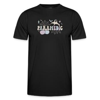 Spooky Paramedic Halloween Cadeaux paramédicaux EMS - T-shirt sport Homme - noir - Devant - AI Model Male 178 dark (178cm)